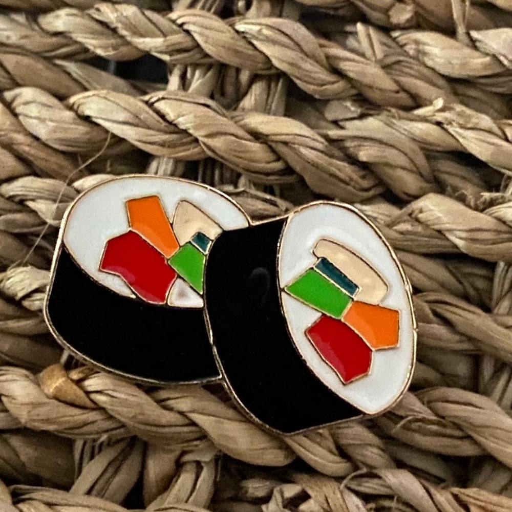 3/$25 Small Sushi Pin Trendy Fun